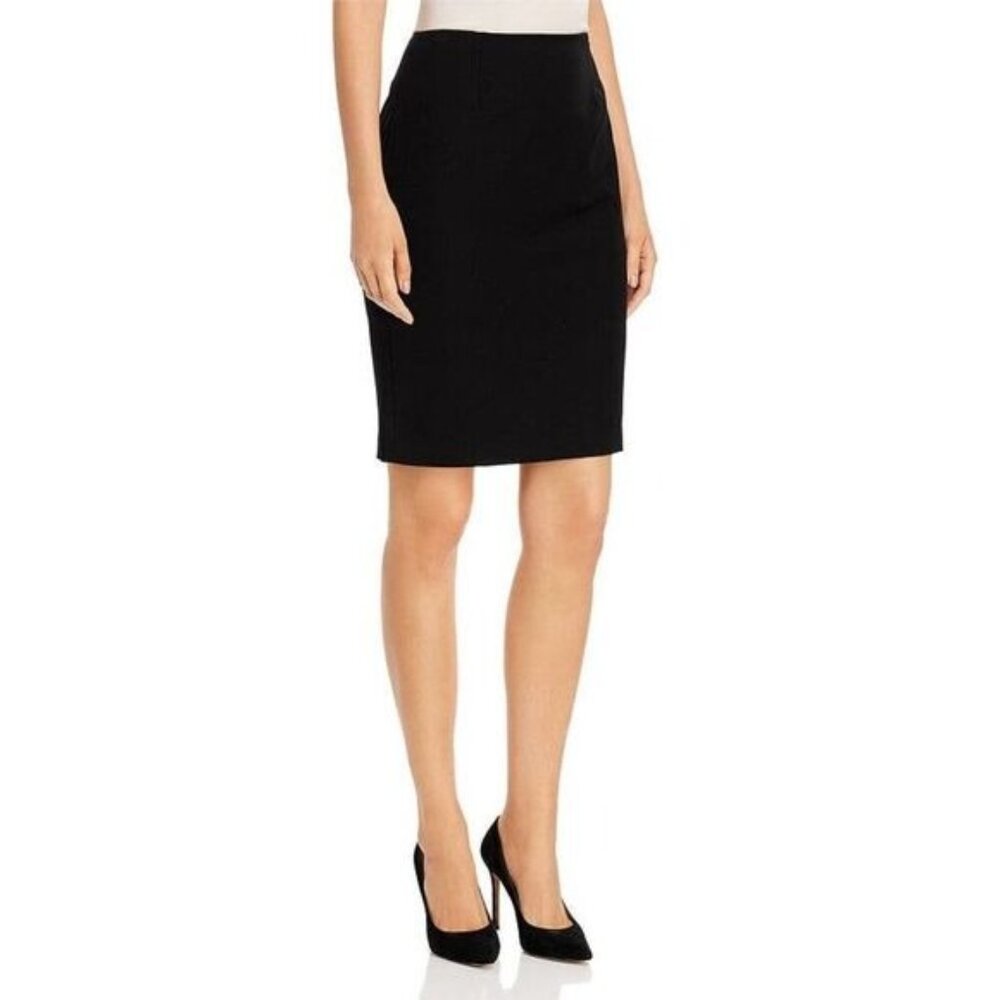 Tahari Womens Black Pencil Skirt‎ With Back Zipper Closure Size 4